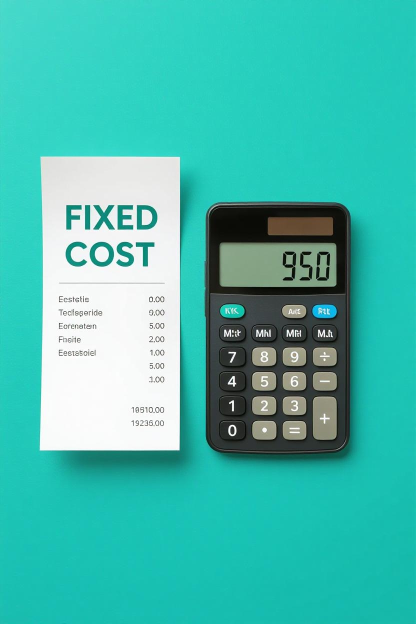 Simple calculator and fixed cost concept